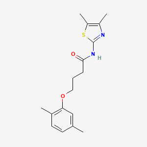 molecular formula C17H22N2O2S B4817652 4-(2,5-dimethylphenoxy)-N-(4,5-dimethyl-1,3-thiazol-2-yl)butanamide 