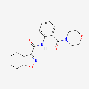molecular formula C19H21N3O4 B4817675 N-[2-(4-morpholinylcarbonyl)phenyl]-4,5,6,7-tetrahydro-1,2-benzisoxazole-3-carboxamide 