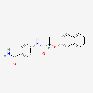 4-{[2-(2-naphthyloxy)propanoyl]amino}benzamide