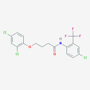 molecular formula C17H13Cl3F3NO2 B4817688 N-[4-chloro-2-(trifluoromethyl)phenyl]-4-(2,4-dichlorophenoxy)butanamide 