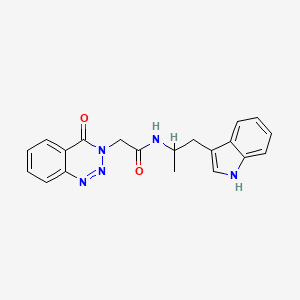 molecular formula C20H19N5O2 B4817703 N-[2-(1H-indol-3-yl)-1-methylethyl]-2-(4-oxo-1,2,3-benzotriazin-3(4H)-yl)acetamide 