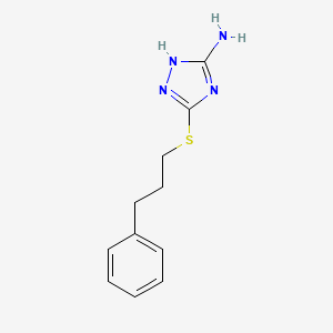 molecular formula C11H14N4S B4817713 5-[(3-phenylpropyl)thio]-4H-1,2,4-triazol-3-amine 
