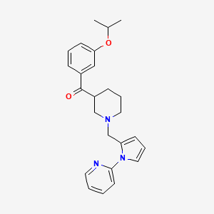 molecular formula C25H29N3O2 B4817733 (3-isopropoxyphenyl)(1-{[1-(2-pyridinyl)-1H-pyrrol-2-yl]methyl}-3-piperidinyl)methanone 