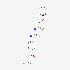 molecular formula C19H20N2O4S B4817752 isopropyl 4-({[(phenoxyacetyl)amino]carbonothioyl}amino)benzoate 