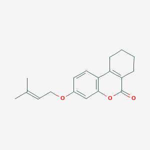 molecular formula C18H20O3 B4817770 3-[(3-methyl-2-buten-1-yl)oxy]-7,8,9,10-tetrahydro-6H-benzo[c]chromen-6-one 