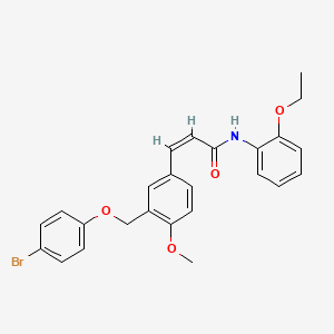 molecular formula C25H24BrNO4 B4817778 3-{3-[(4-bromophenoxy)methyl]-4-methoxyphenyl}-N-(2-ethoxyphenyl)acrylamide 