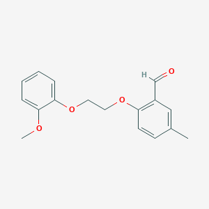 2-[2-(2-methoxyphenoxy)ethoxy]-5-methylbenzaldehyde