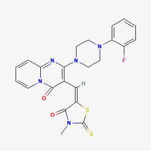 molecular formula C23H20FN5O2S2 B4817836 2-[4-(2-fluorophenyl)-1-piperazinyl]-3-[(3-methyl-4-oxo-2-thioxo-1,3-thiazolidin-5-ylidene)methyl]-4H-pyrido[1,2-a]pyrimidin-4-one 