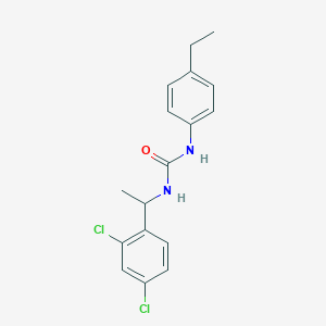 molecular formula C17H18Cl2N2O B4817875 N-[1-(2,4-dichlorophenyl)ethyl]-N'-(4-ethylphenyl)urea 