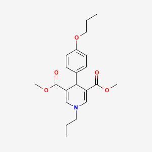 molecular formula C21H27NO5 B4817904 dimethyl 4-(4-propoxyphenyl)-1-propyl-1,4-dihydro-3,5-pyridinedicarboxylate 