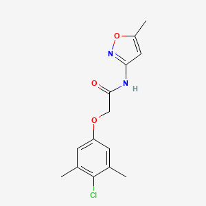 molecular formula C14H15ClN2O3 B4817928 2-(4-chloro-3,5-dimethylphenoxy)-N-(5-methyl-3-isoxazolyl)acetamide 