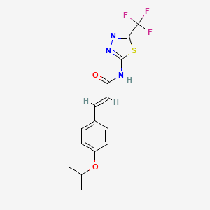 3-(4-isopropoxyphenyl)-N-[5-(trifluoromethyl)-1,3,4-thiadiazol-2-yl]acrylamide