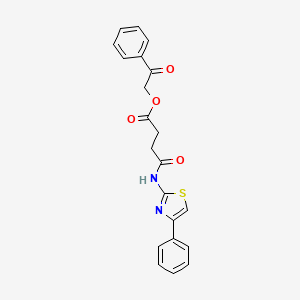 2-oxo-2-phenylethyl 4-oxo-4-[(4-phenyl-1,3-thiazol-2-yl)amino]butanoate