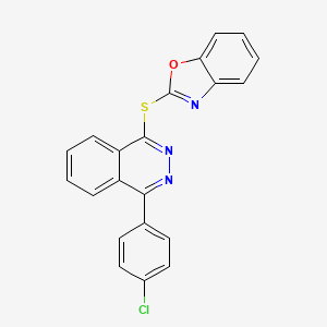 molecular formula C21H12ClN3OS B4817939 1-(1,3-benzoxazol-2-ylthio)-4-(4-chlorophenyl)phthalazine 