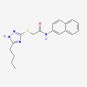 molecular formula C18H20N4OS B4817961 2-[(5-butyl-4H-1,2,4-triazol-3-yl)thio]-N-2-naphthylacetamide 