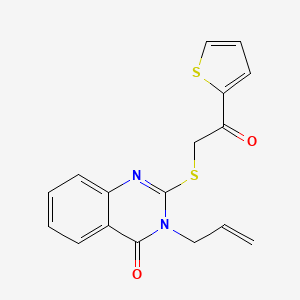 molecular formula C17H14N2O2S2 B4817964 3-allyl-2-{[2-oxo-2-(2-thienyl)ethyl]thio}-4(3H)-quinazolinone 