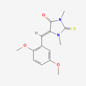 molecular formula C14H16N2O3S B4817979 5-(2,5-dimethoxybenzylidene)-1,3-dimethyl-2-thioxo-4-imidazolidinone 