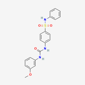 molecular formula C20H19N3O4S B4817980 4-({[(3-methoxyphenyl)amino]carbonyl}amino)-N-phenylbenzenesulfonamide 