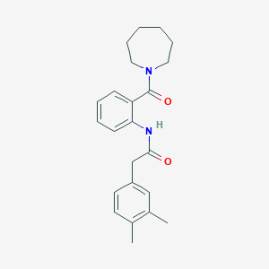 molecular formula C23H28N2O2 B4818009 N-[2-(1-azepanylcarbonyl)phenyl]-2-(3,4-dimethylphenyl)acetamide 