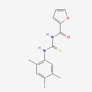 molecular formula C14H13IN2O2S B4818011 N-{[(4-iodo-2,5-dimethylphenyl)amino]carbonothioyl}-2-furamide 