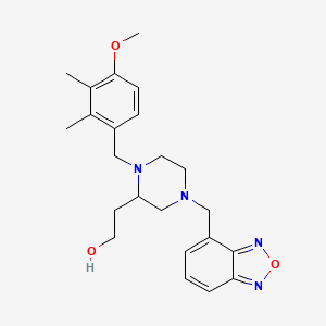 molecular formula C23H30N4O3 B4818013 2-[4-(2,1,3-benzoxadiazol-4-ylmethyl)-1-(4-methoxy-2,3-dimethylbenzyl)-2-piperazinyl]ethanol 