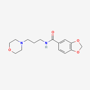 molecular formula C15H20N2O4 B4818015 N-[3-(4-morpholinyl)propyl]-1,3-benzodioxole-5-carboxamide 