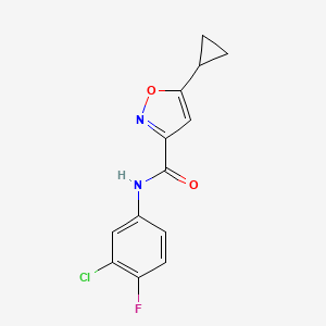 N-(3-chloro-4-fluorophenyl)-5-cyclopropyl-3-isoxazolecarboxamide