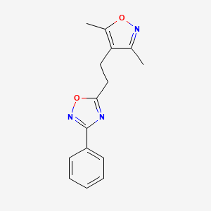molecular formula C15H15N3O2 B4818083 5-[2-(3,5-dimethyl-4-isoxazolyl)ethyl]-3-phenyl-1,2,4-oxadiazole 