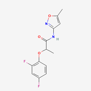 molecular formula C13H12F2N2O3 B4818087 2-(2,4-difluorophenoxy)-N-(5-methyl-3-isoxazolyl)propanamide 