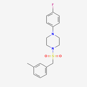 molecular formula C18H21FN2O2S B4818091 1-(4-fluorophenyl)-4-[(3-methylbenzyl)sulfonyl]piperazine 