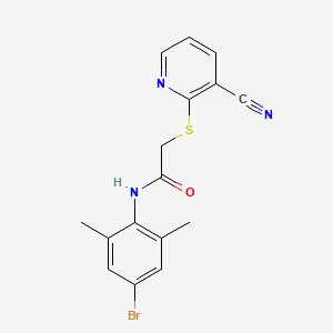 N-(4-bromo-2,6-dimethylphenyl)-2-[(3-cyano-2-pyridinyl)thio]acetamide