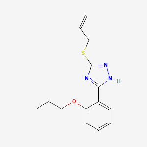 molecular formula C14H17N3OS B4818106 3-(allylthio)-5-(2-propoxyphenyl)-4H-1,2,4-triazole 