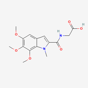 molecular formula C15H18N2O6 B4818125 N-[(5,6,7-trimethoxy-1-methyl-1H-indol-2-yl)carbonyl]glycine 