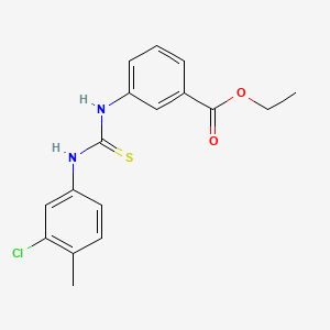 molecular formula C17H17ClN2O2S B4818129 ethyl 3-({[(3-chloro-4-methylphenyl)amino]carbonothioyl}amino)benzoate 