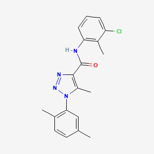 molecular formula C19H19ClN4O B4818132 N-(3-chloro-2-methylphenyl)-1-(2,5-dimethylphenyl)-5-methyl-1H-1,2,3-triazole-4-carboxamide 