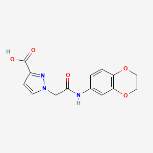 1-[2-(2,3-dihydro-1,4-benzodioxin-6-ylamino)-2-oxoethyl]-1H-pyrazole-3-carboxylic acid