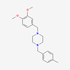 1-(3,4-dimethoxybenzyl)-4-(4-methylbenzyl)piperazine