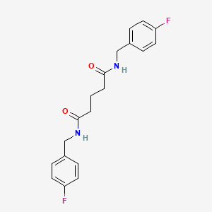 molecular formula C19H20F2N2O2 B4818188 N,N'-bis(4-fluorobenzyl)pentanediamide 