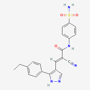 N-[4-(aminosulfonyl)phenyl]-2-cyano-3-[3-(4-ethylphenyl)-1H-pyrazol-4-yl]acrylamide