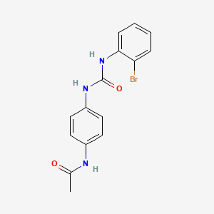 molecular formula C15H14BrN3O2 B4818241 N-[4-({[(2-bromophenyl)amino]carbonyl}amino)phenyl]acetamide 
