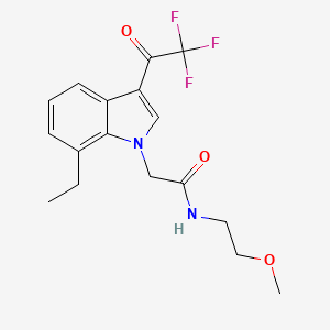 molecular formula C17H19F3N2O3 B4818251 2-[7-ethyl-3-(trifluoroacetyl)-1H-indol-1-yl]-N-(2-methoxyethyl)acetamide 