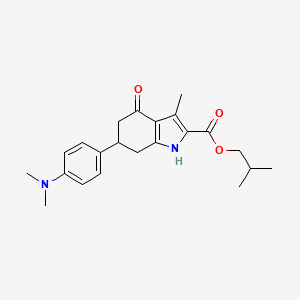 isobutyl 6-[4-(dimethylamino)phenyl]-3-methyl-4-oxo-4,5,6,7-tetrahydro-1H-indole-2-carboxylate