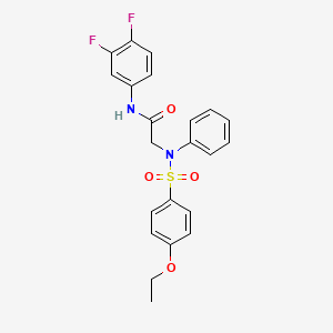 molecular formula C22H20F2N2O4S B4818265 N~1~-(3,4-difluorophenyl)-N~2~-[(4-ethoxyphenyl)sulfonyl]-N~2~-phenylglycinamide 