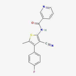 N-[3-cyano-4-(4-fluorophenyl)-5-methyl-2-thienyl]nicotinamide