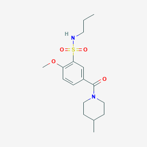 2-methoxy-5-[(4-methyl-1-piperidinyl)carbonyl]-N-propylbenzenesulfonamide