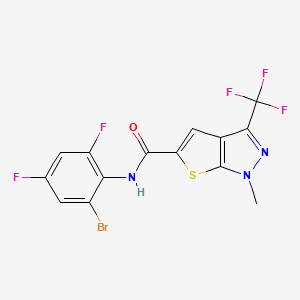 N-(2-bromo-4,6-difluorophenyl)-1-methyl-3-(trifluoromethyl)-1H-thieno[2,3-c]pyrazole-5-carboxamide