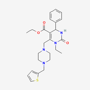 molecular formula C25H32N4O3S B4818329 ethyl 1-ethyl-2-oxo-4-phenyl-6-{[4-(2-thienylmethyl)-1-piperazinyl]methyl}-1,2,3,4-tetrahydro-5-pyrimidinecarboxylate 