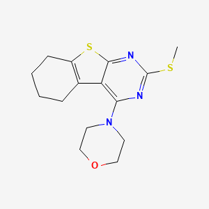 molecular formula C15H19N3OS2 B4818359 2-(methylthio)-4-(4-morpholinyl)-5,6,7,8-tetrahydro[1]benzothieno[2,3-d]pyrimidine 