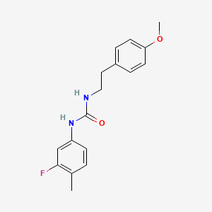 molecular formula C17H19FN2O2 B4818386 N-(3-fluoro-4-methylphenyl)-N'-[2-(4-methoxyphenyl)ethyl]urea 