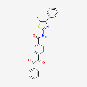 molecular formula C25H18N2O3S B4818389 N-(5-methyl-4-phenyl-1,3-thiazol-2-yl)-4-[oxo(phenyl)acetyl]benzamide 